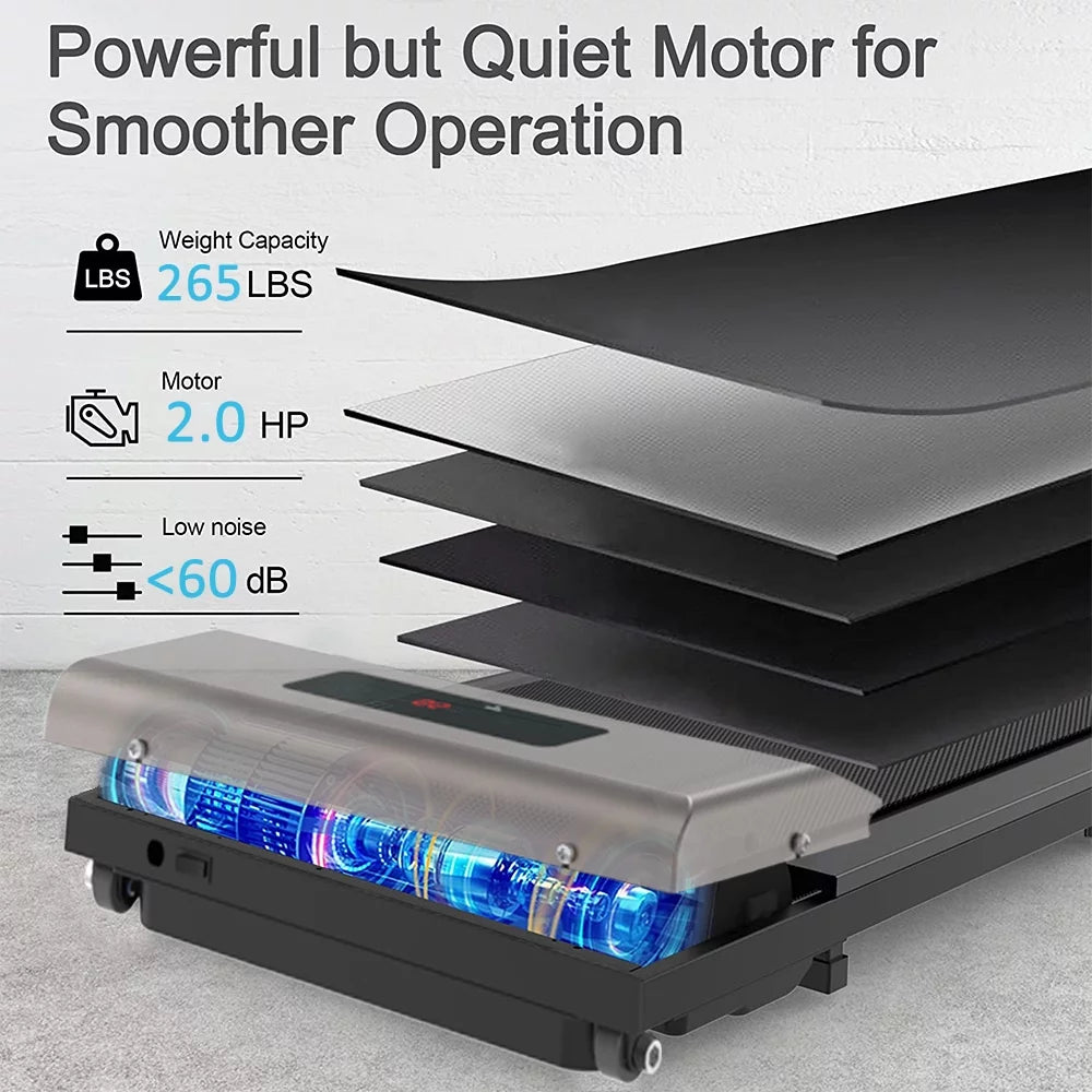 2025 Alfombrilla de caminata Bigzzia Walking Pad bajo el escritorio, caminadora con control remoto y pantalla LCD para teletrabajo, capacidad máxima de 120 kg, rosa
