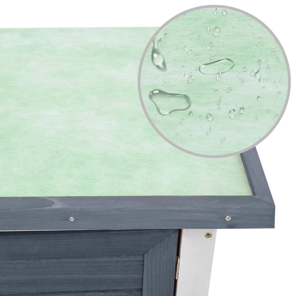 2025 Conejera para conejos – Recinto para pequeños animales, 90 x 45 x 80 cm, puerta gris, madera de pino