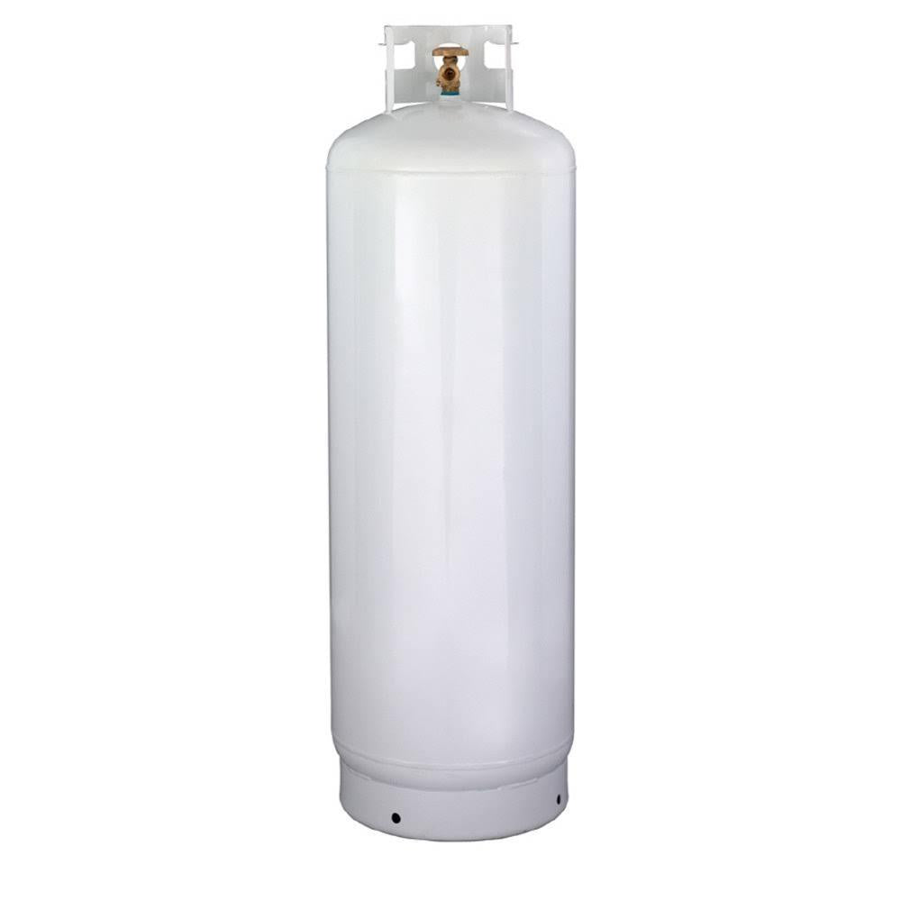 2025 Tanque de Propano Flame King de 100LB (23 Gal) con Válvula Múltiple y Llenado de Alta Capacidad, Ideal para Sistemas de Calefacción Mixtos, Chimeneas, Secadores y Parrillas