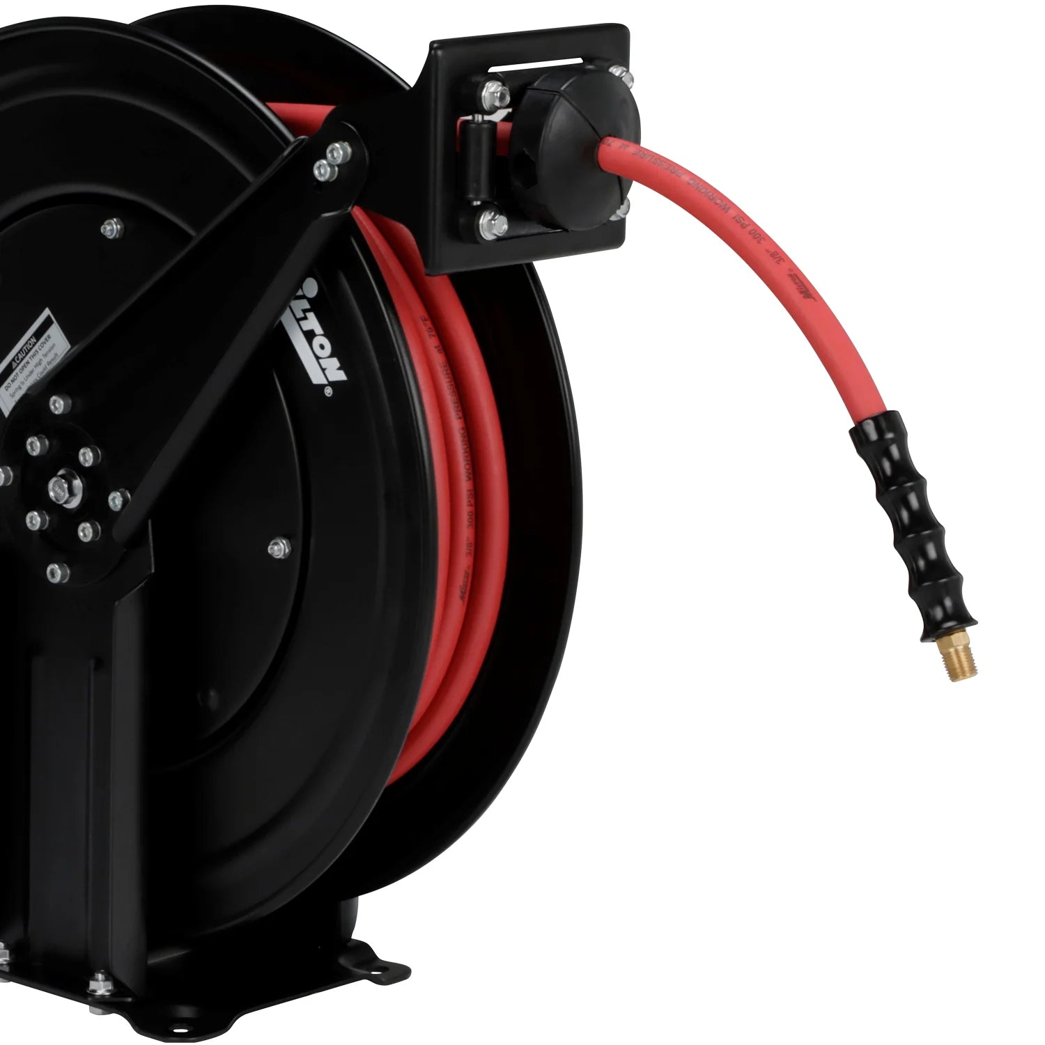 2025 Enrollador Automático de Doble Brazo de Acero con Manguera de Goma de 1/2" x 15 m – Máx. 300 PSI