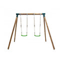 Columpio Doble De Madera Redonda Masgames Kibo Xl