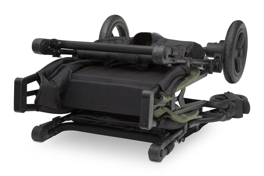 Carrito-Paseador Jeep Wrangler Deluxe – 2 Asientos con Arnés de 5 Puntos, Bolsa Térmica, Capota Anti-UV, Amplio Almacenamiento, Ruedas Todo Terreno Antipinchazos, Manillares Ajustables