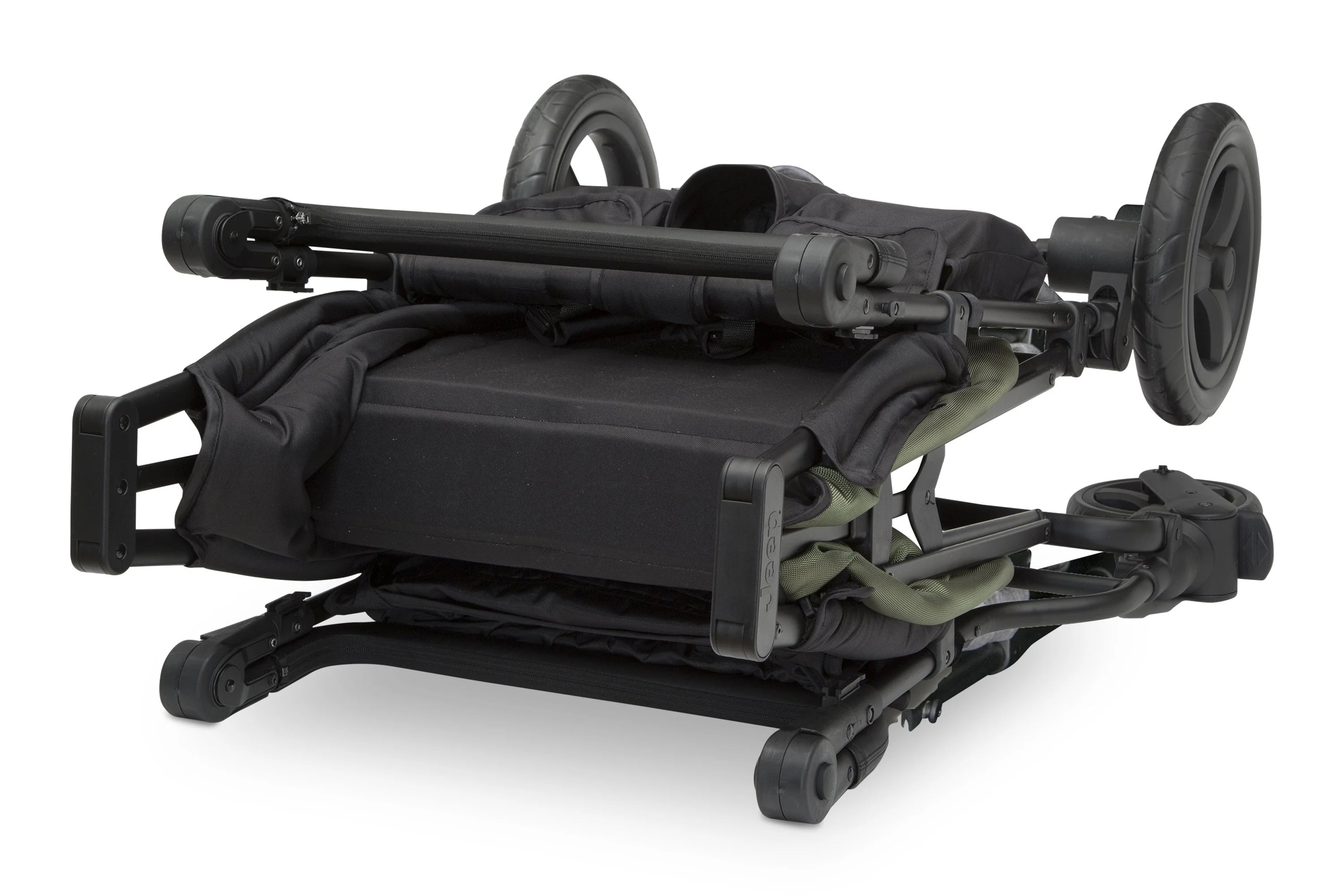 Carrito-Paseador Jeep Wrangler Deluxe – 2 Asientos con Arnés de 5 Puntos, Bolsa Térmica, Capota Anti-UV, Amplio Almacenamiento, Ruedas Todo Terreno Antipinchazos, Manillares Ajustables
