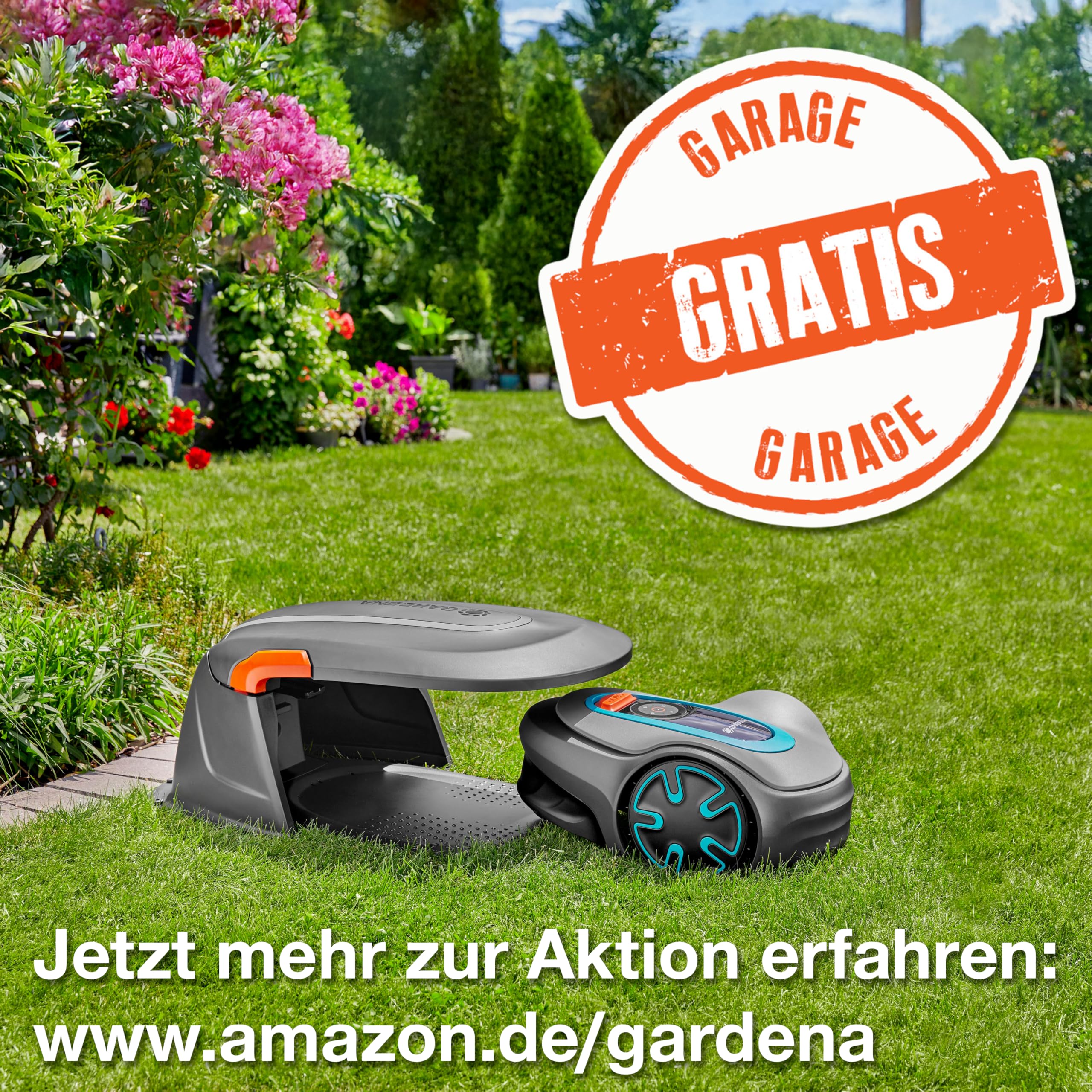 2025 Robot cortacésped Gardena SILENO minimo 350 m²: cortacésped inteligente con conectividad óptima, programable vía la aplicación Gardena Bluetooth (15208-47)