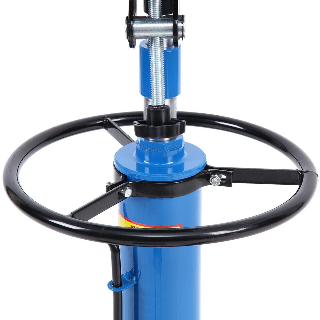 Gato hidráulico vertical para transmisión de vehículos, capacidad de 0,75 toneladas (1660 lb), altura de elevación de 84 a 178 cm, ruedas giratorias de 360° y pedal, color azul
