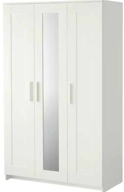 IKEA Clóset con 3 puertas BRIMNES, blanco, 117x190 cm