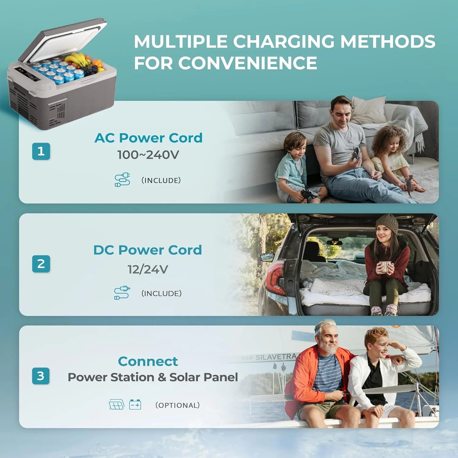 Nevera Eléctrica EUHOMY con Control vía Aplicación – Refrigerador y Congelador Portátil para Coche