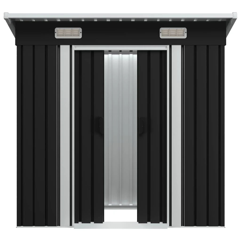 2025 Cobertizo para jardín de acero gris antracita v6684