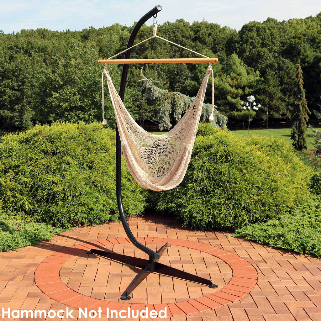 2025 Sunnydaze Hanging C-Stand para Silla Hamaca Colgante