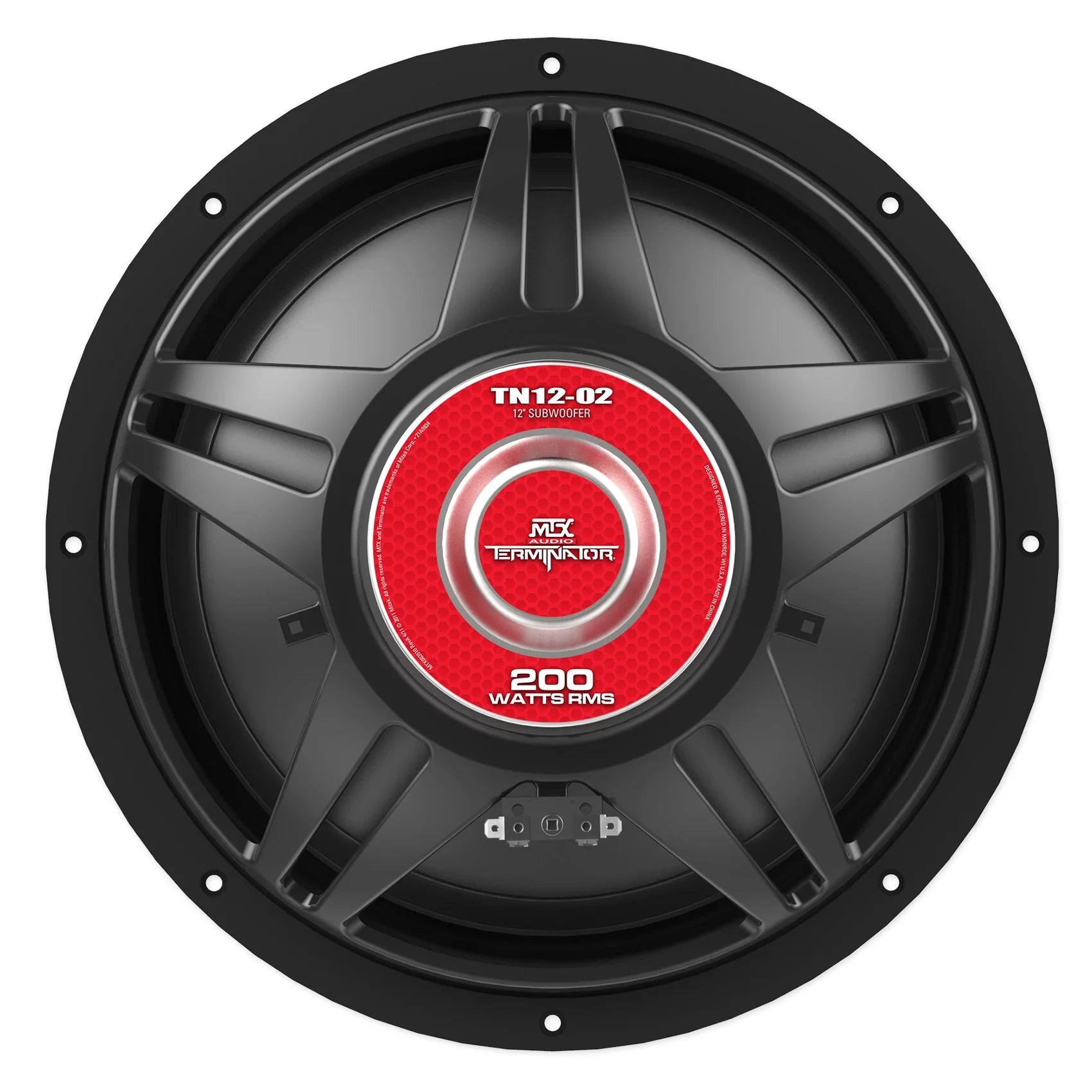 2025 Subwoofer para coche MTX Terminator TN12-02 de 12 pulgadas, 400 Watts, con caja estanca