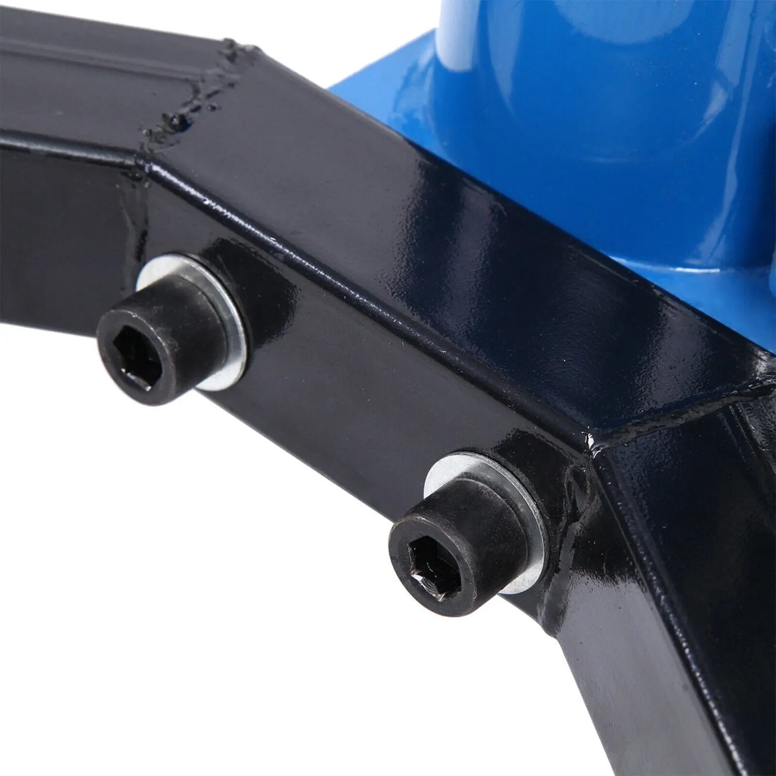 Gato hidráulico vertical para transmisión de vehículos, capacidad de 0,75 toneladas (1660 lb), altura de elevación de 84 a 178 cm, ruedas giratorias de 360° y pedal, color azul