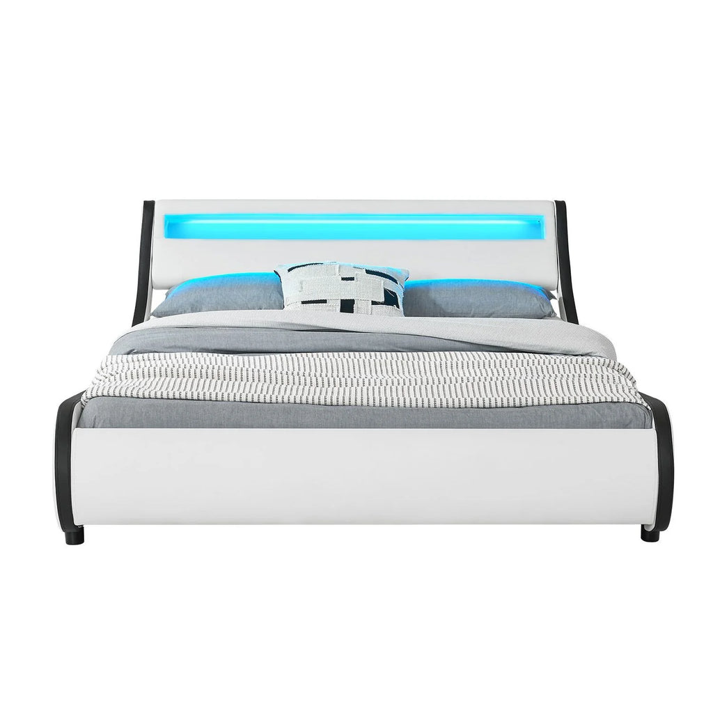 2025 Cama tapizada Valencia 140x200 cm en blanco