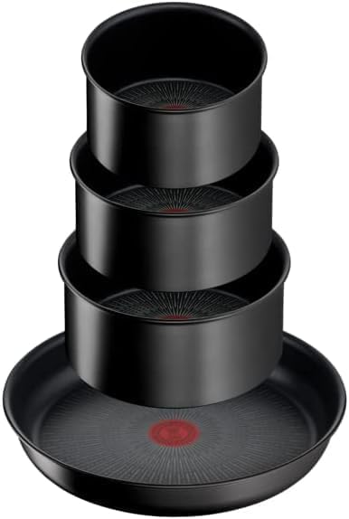 Tefal Ingenio Unlimited On - Juego de 3 Cazos 16/18/20 cm + Mango extraíble | Apto inducción, antiadherentes, revestimiento titanio, Thermo-signal, sin PFOA, apto lavavajillas y horno
