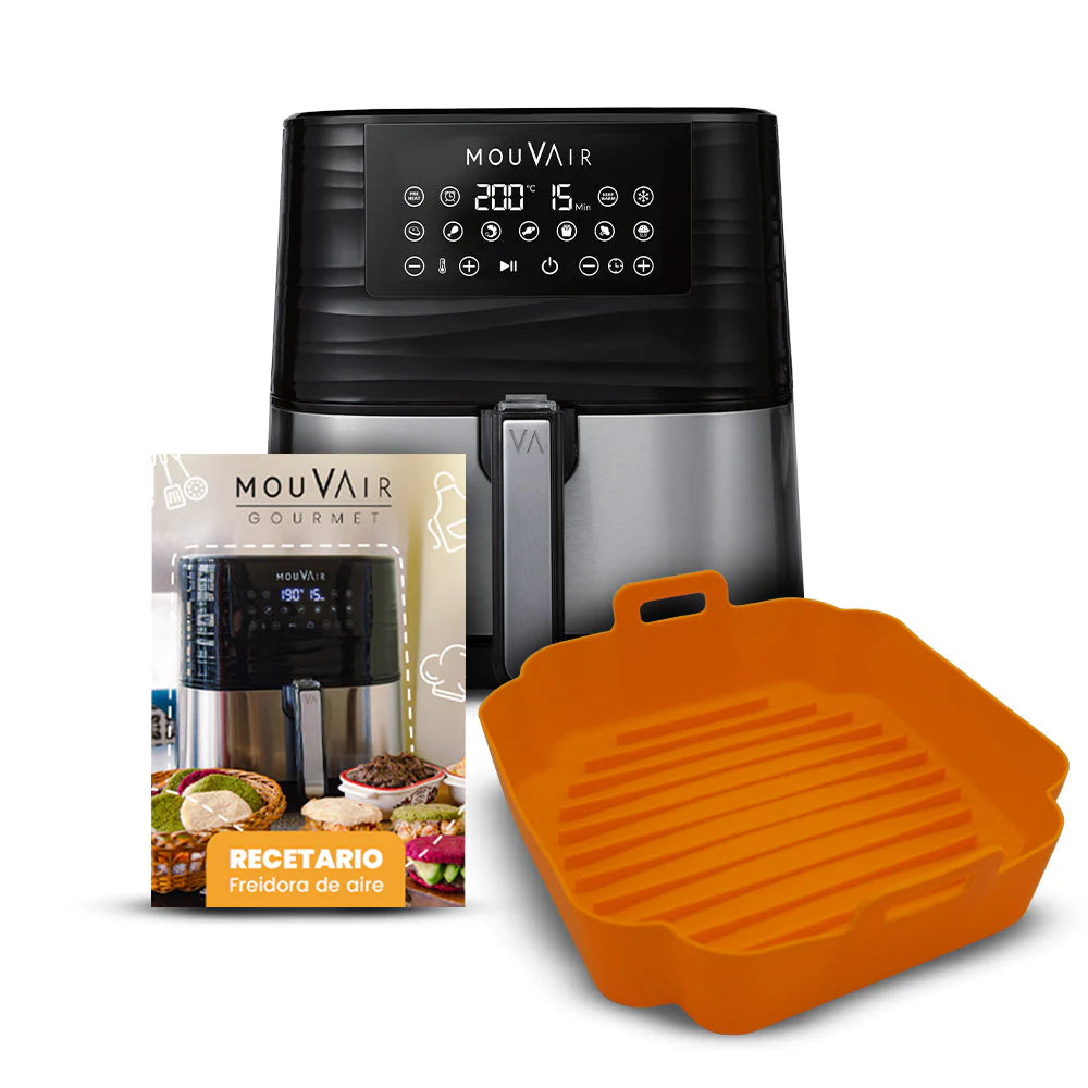 2025 Freidora de Aire Mouvair Gourmet 5,5 Lts + Molde de Silicona