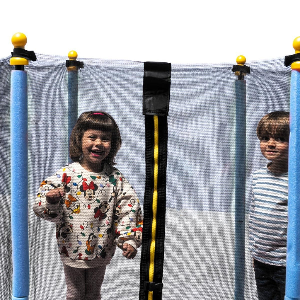 Cama Elástica Infantil 140 Plus Azul - Juegos Y Juguetes Infantiles Para Niños Al Aire Libre
