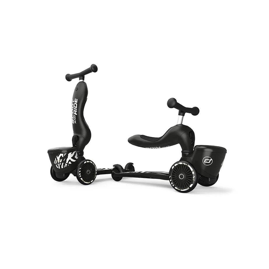 2025 Patinete Scoot & Ride Highwaykick 1 Lifestyle 2-en-1 con Asiento, para Niños de 1 a 5 Años, Diseño con Compartimento de Almacenamiento