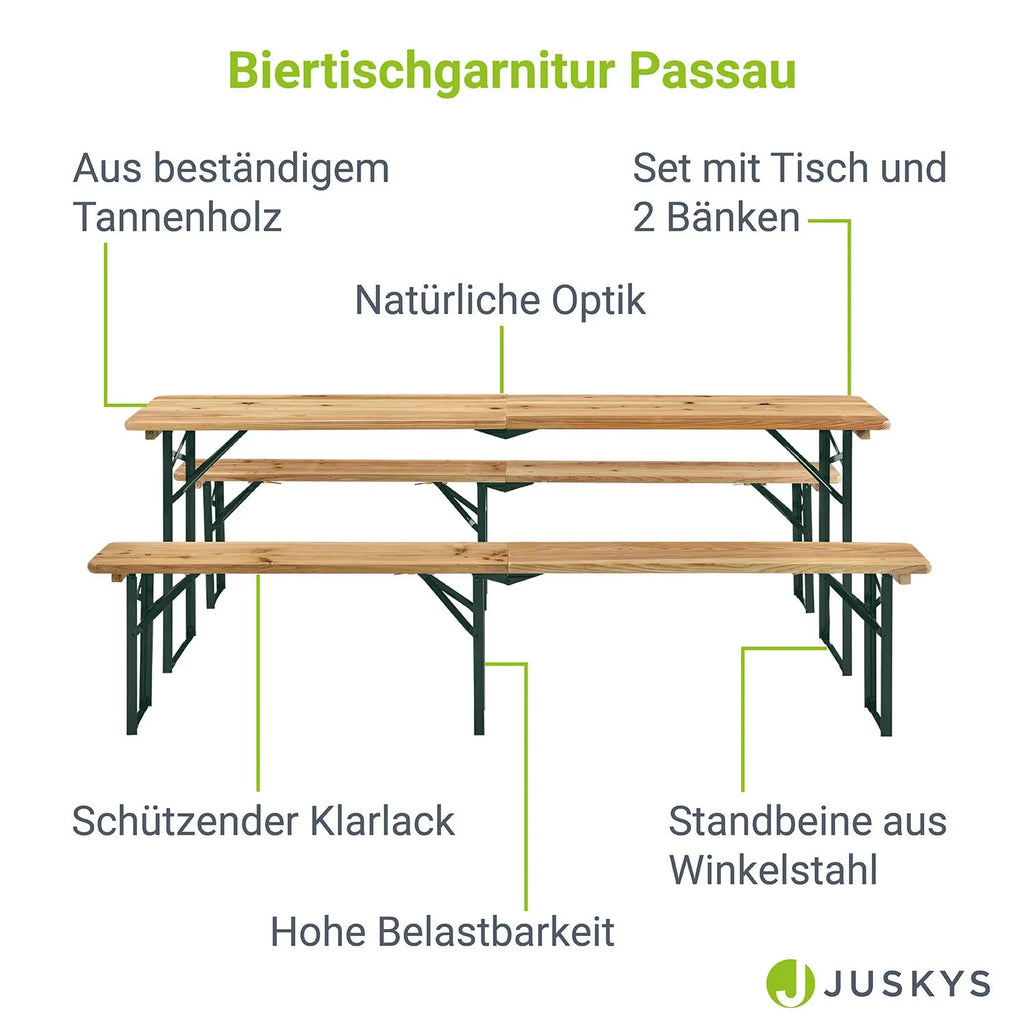2025 Conjunto de mobiliario plegable para fiestas Amberg 180x74x74 cm