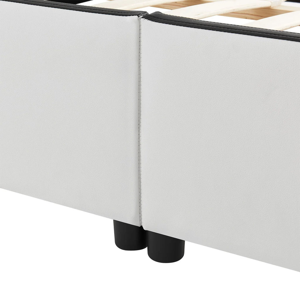 2025 Cama tapizada Sevilla 140x200 cm en blanco