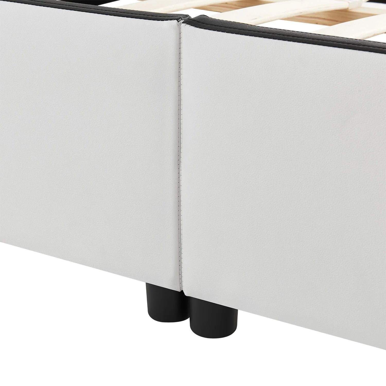 2025 Cama tapizada Sevilla 140x200 cm en blanco