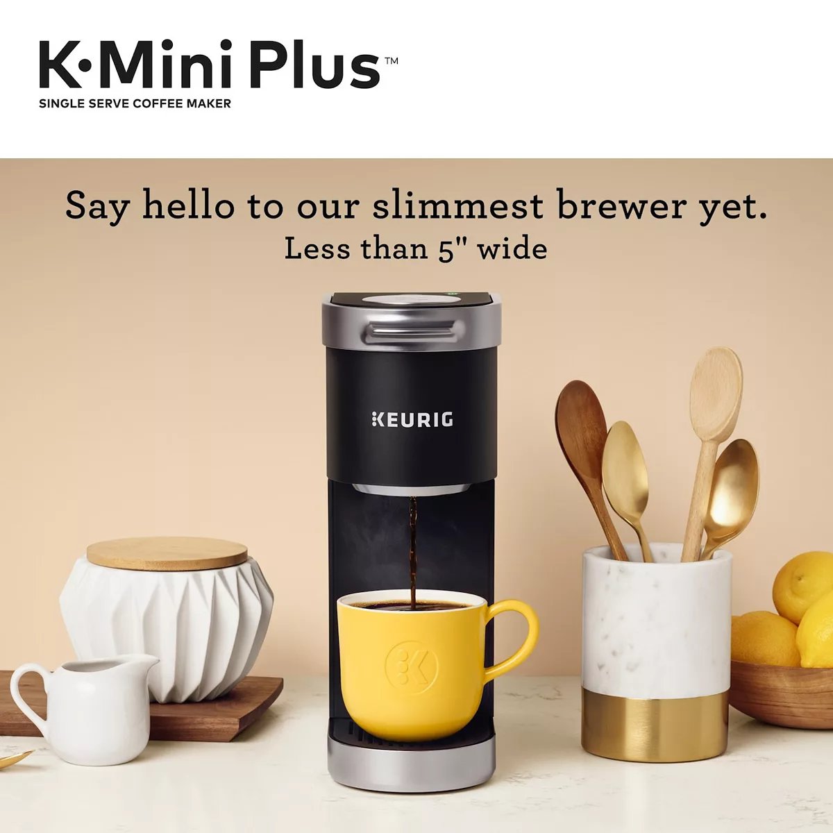 2025 Cafetera Keurig K-Mini Plus de una sola taza con cápsulas K-Cup