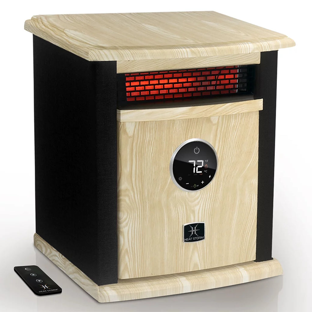 Calefacción infrarroja Heat Storm Logan Deluxe 1500 W, de uso doméstico, negra, modelo HS-1500-ILOD-B – Nuevo y sin usar.
