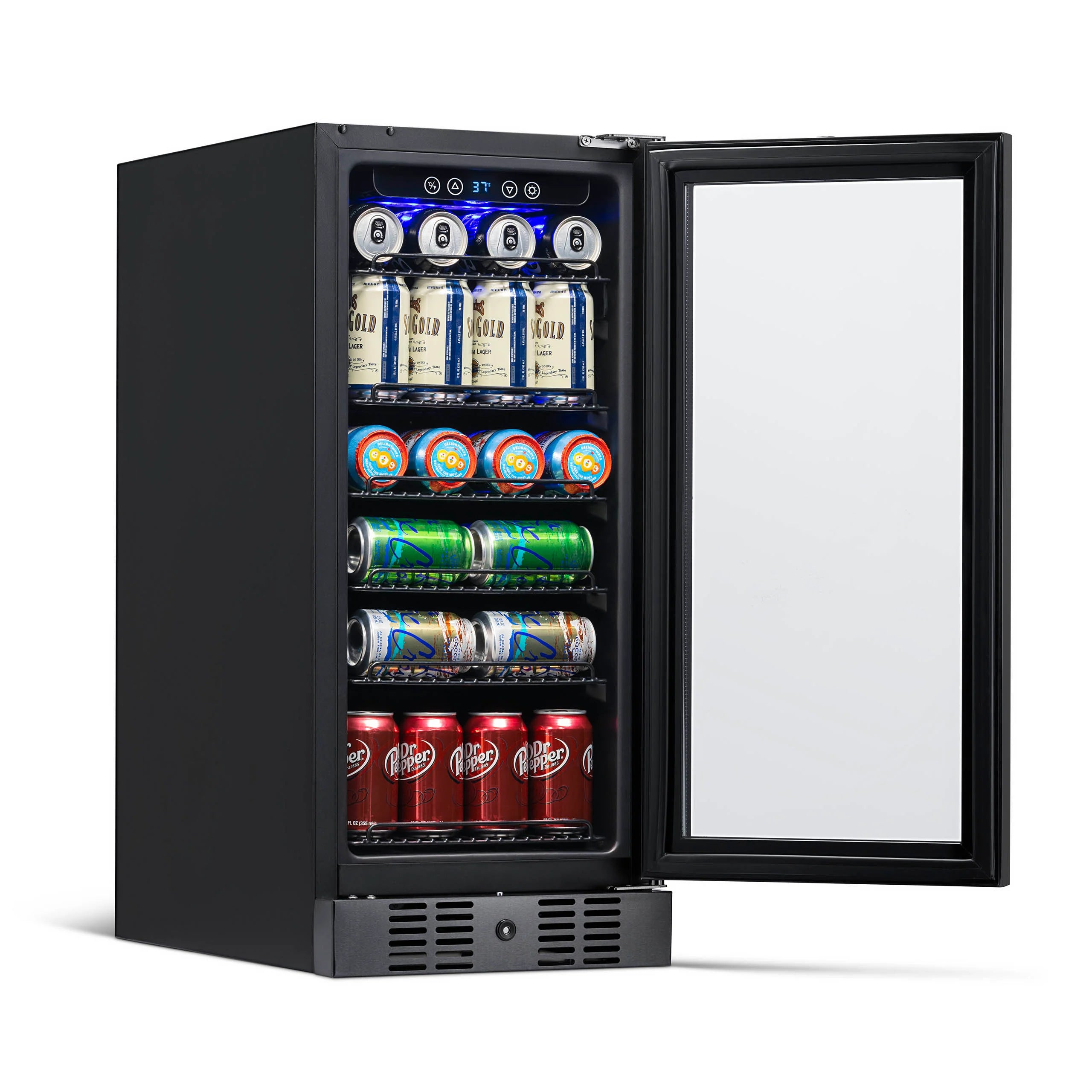2025 Newair® Refrigerador Empotrable Negro para Bebidas – 96 Latas – 15 Pulgadas