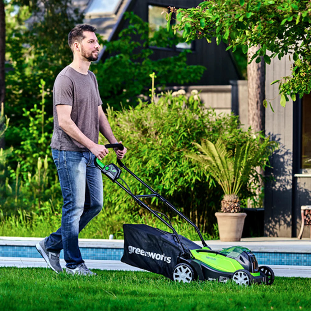 2025 Pack Combo 24V+24V Cortacésped 36 cm + Recortadora 33 cm (con 2 baterías de 2 Ah y cargador)