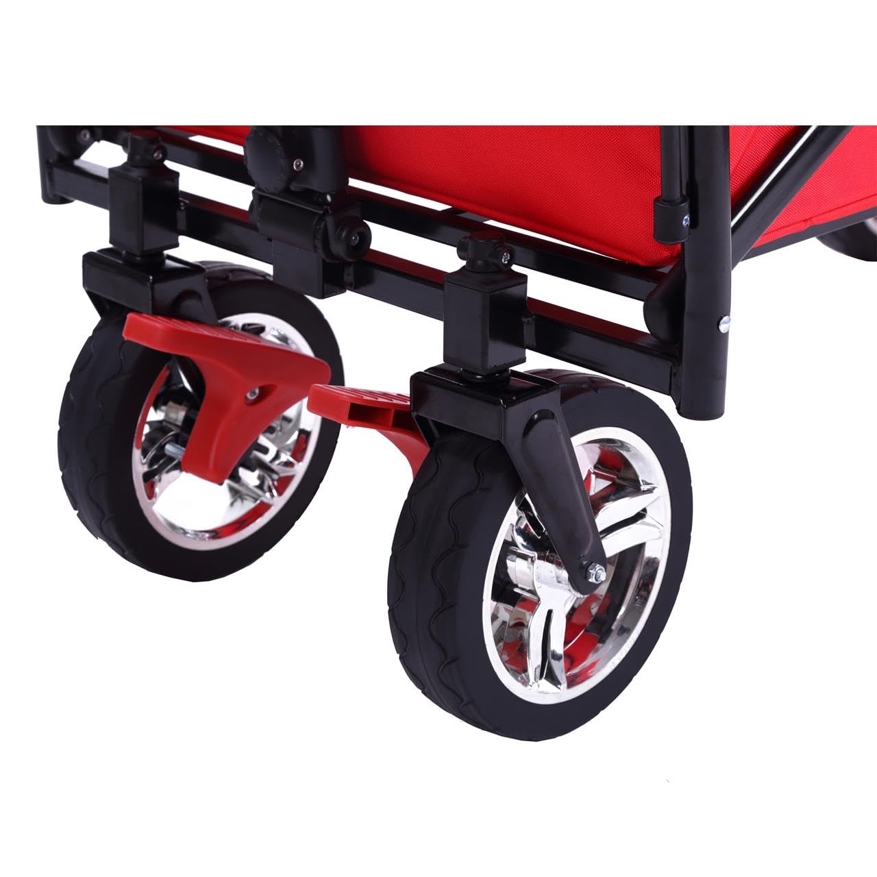 Bollerwagen FUXTEC FX-CT700, Carro Plegable Gris para el Transporte de niños, Ciudad, Campo, Playa o montaña - con Capota Anti-UV, asa de Empuje, Freno de Mano Delantero y Trasero, El Original