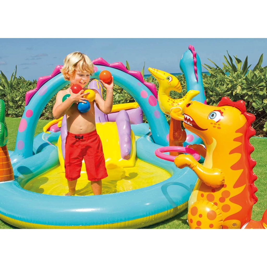 2025 Intex Dinoland Piscina Infantil Inflable y Piscina Infantil Ocean para Patio Trasero
