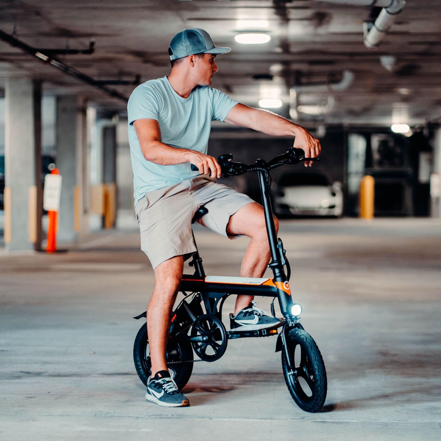 Bicicleta eléctrica EB3 para adultos, velocidad hasta 34 km/h, motor potente de 500W, batería de 270Wh, suspensión trasera, 3 niveles de asistencia, bicicleta plegable de 14 pulgadas para adultos y adolescentes, conforme a UL2849