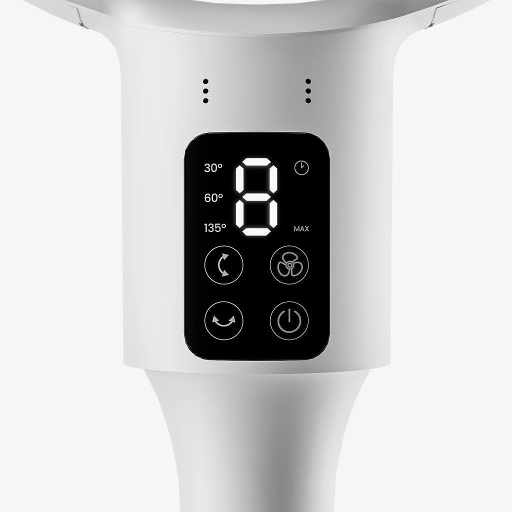 2025 Ventilador de Pie Híbrido AirFlo Plus™ 44" – Circulador de Aire Ultra Silencioso – Blanco