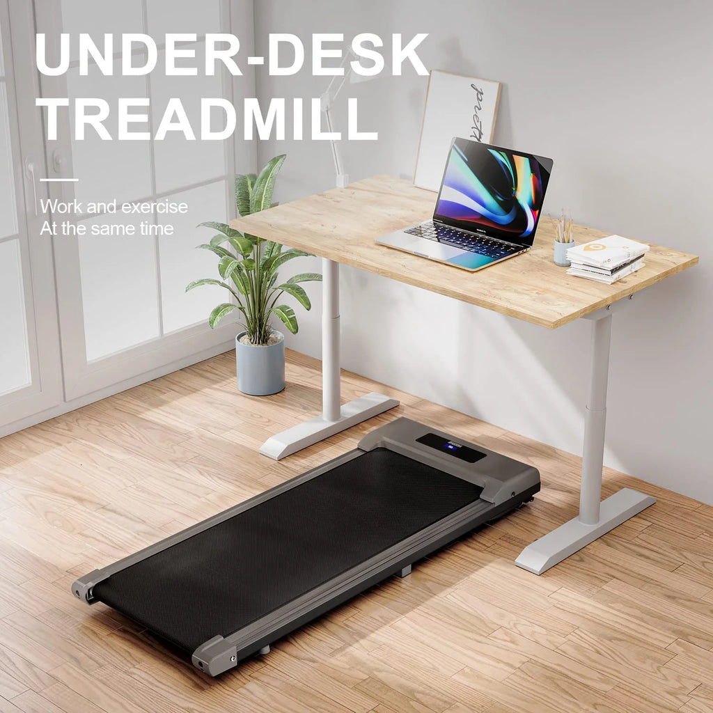 2025 Alfombrilla de caminata Bigzzia Walking Pad bajo el escritorio, caminadora con control remoto y pantalla LCD para teletrabajo, capacidad máxima de 120 kg, rosa