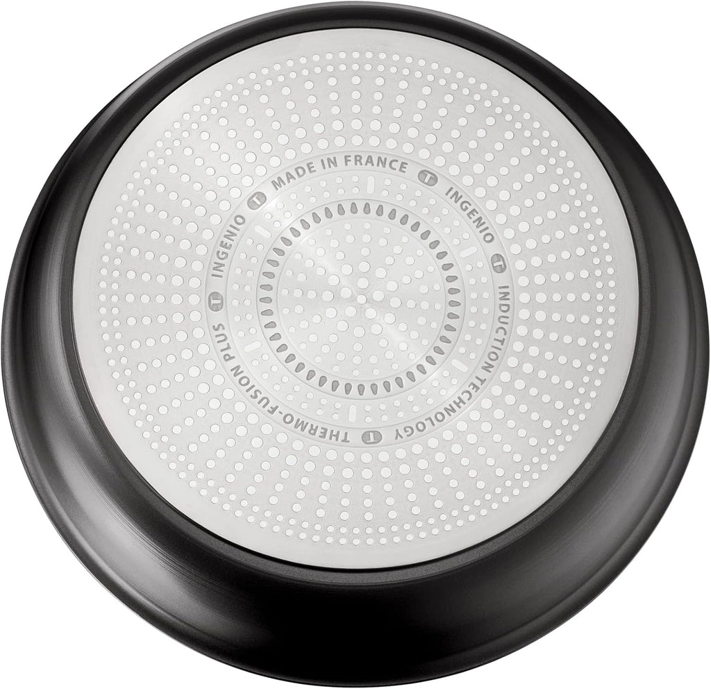 Tefal Ingenio Unlimited On - Juego de 3 Cazos 16/18/20 cm + Mango extraíble | Apto inducción, antiadherentes, revestimiento titanio, Thermo-signal, sin PFOA, apto lavavajillas y horno
