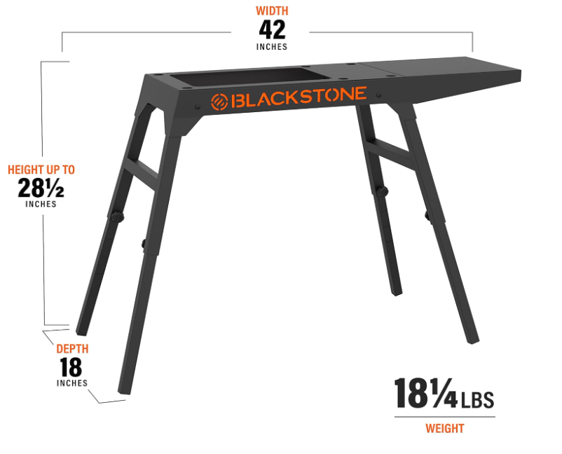 Soporte Universal para Plancha Blackstone de Acero Negro Rectangular