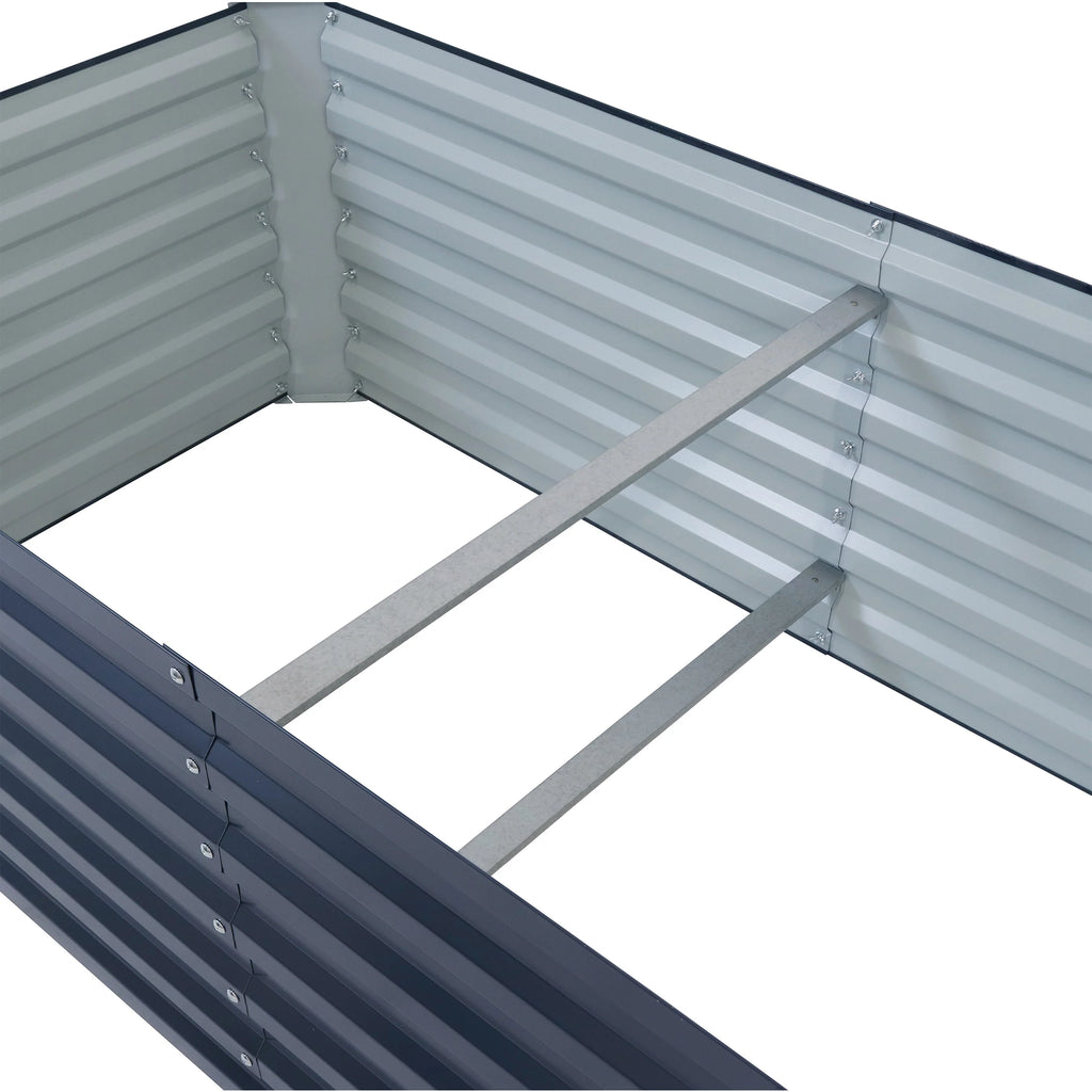 2025 Cama Elevada Rectangular para Jardín Sunnydaze de Acero Galvalume - 180 cm