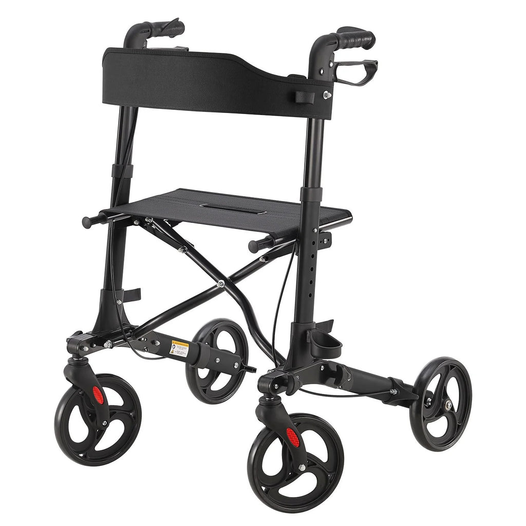 2025 Andador de aluminio Vital con asiento – Ligero, plegable y seguro