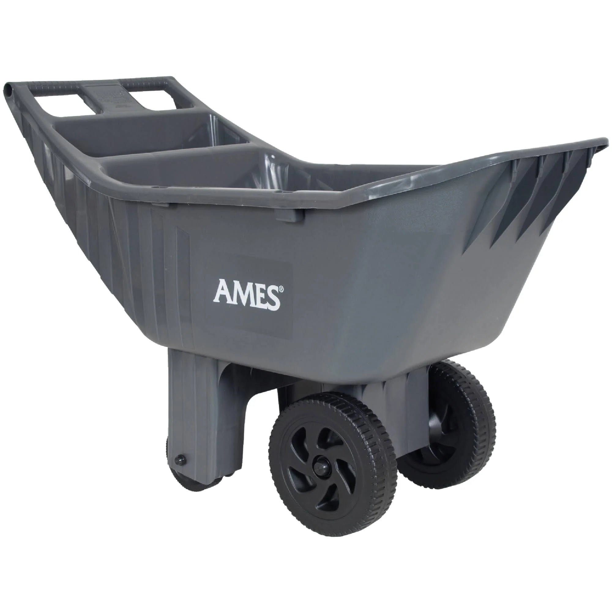 2025 Ames 2463875 Easy Roller Carrito de Jardín de Polietileno de 4 Cu. Ft.