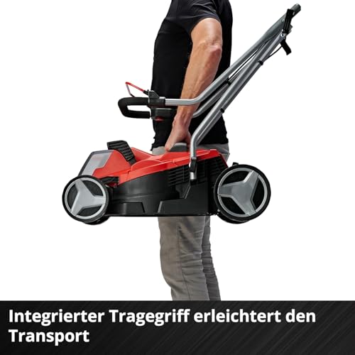 2025 Cortacésped a batería Einhell GE-CM 18/33 Li-Solo Power X-Change (18 V, ancho de corte 33 cm, hasta 200 m², motor brushless, bolsa de recogida 30 L, altura de corte 25-65 mm, sin batería)