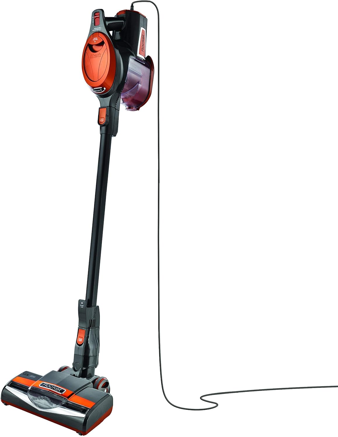 2025 Shark HV301 Rocket – Aspiradora con cable ultraligera sin bolsa | Alfombras y suelos duros | Gris/Naranja