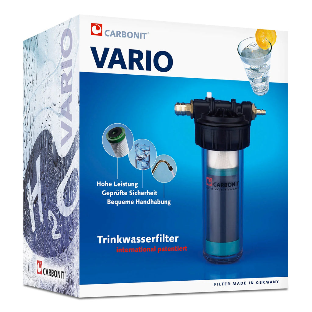 2025 Carbonit VARIO-HP Cuisine – Filtro de agua compacto y económico bajo fregadero, sin grifo incluido