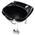 2025 Bac de champú con soporte cervical de gel, drenaje con trampa para cabellos, ruptura de vacío certificado CUPC, montaje en pared – para salón de belleza, spa o uso doméstico.