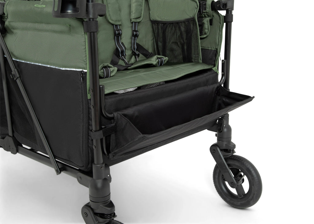 Carrito-Paseador Jeep Wrangler Deluxe para 4 Niños – Capota Desmontable, Bolsa Térmica, Asientos Modulares, Almacenamiento XXL, Ruedas Antipinchazos, Manillares Ajustables