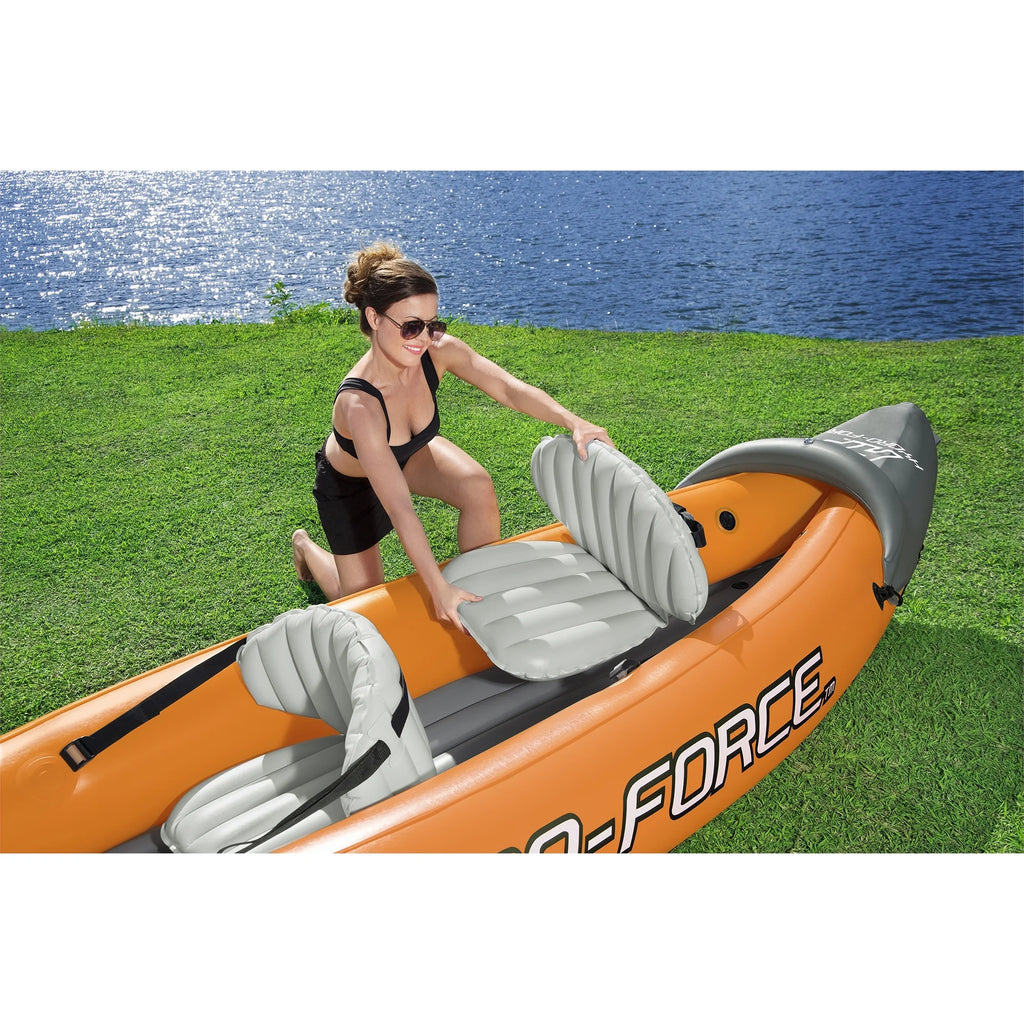 Kayak inflable Bestway Hydro Force Lite Rapid X2: kit para deportes acuáticos al aire libre