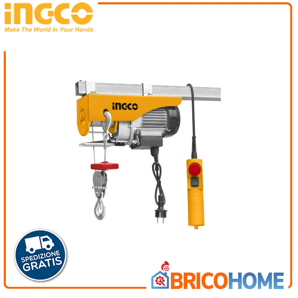 2025 Polipasto eléctrico 250 kg 900 W - Ingco