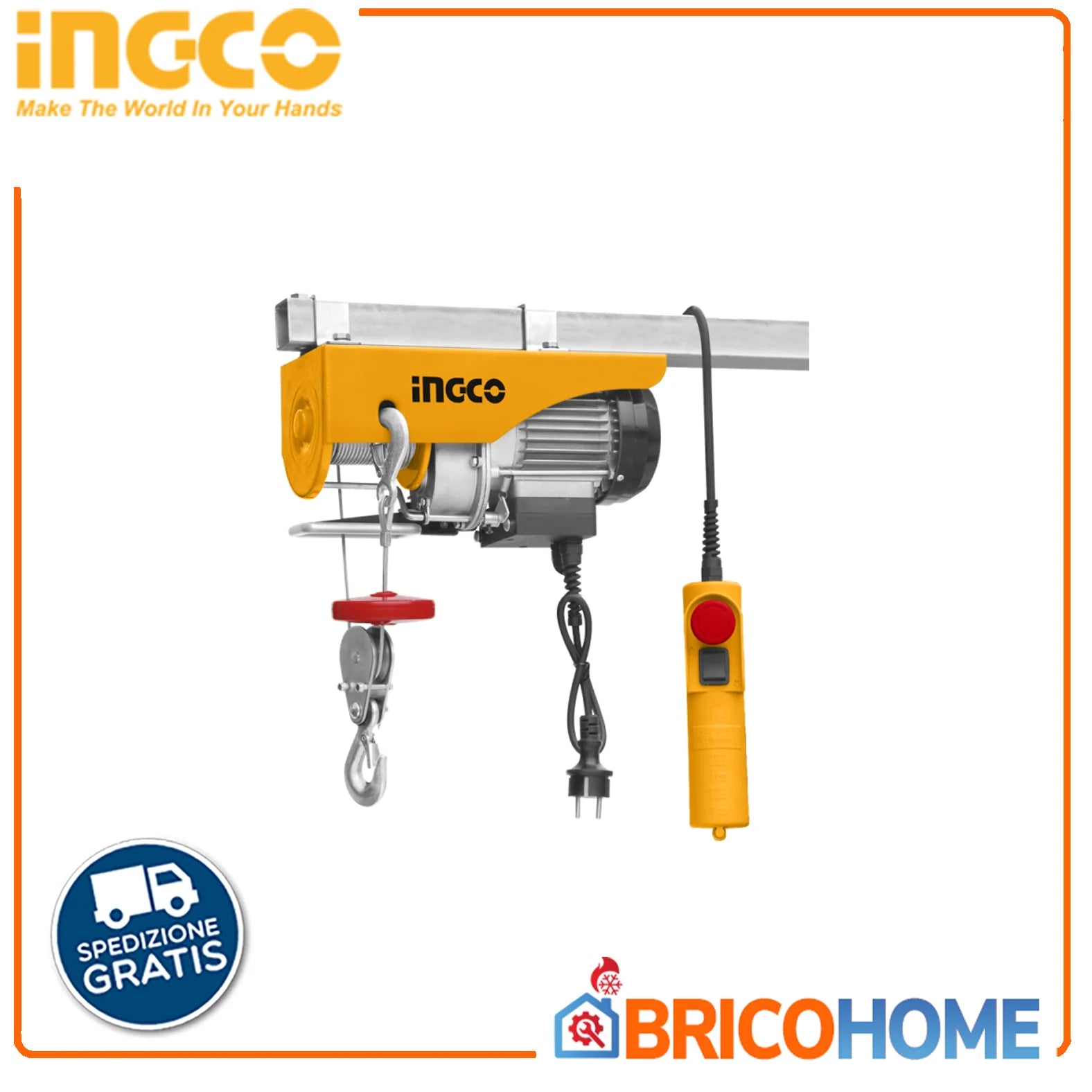 2025 Polipasto eléctrico 250 kg 900 W - Ingco