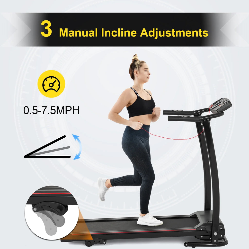 2025 Cinta de correr plegable FYC con ajuste de inclinación, motor eléctrico de 2,5 HP, dispositivo compacto motorizado para el hogar, gimnasio, caminar y trotar, capacidad de 100 kg
