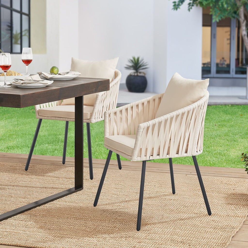 2025 Juego de 2 sillas Rope – Elegancia y confort para tu espacio exterior