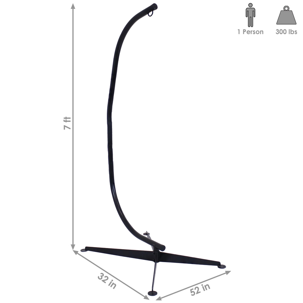 2025 Sunnydaze Hanging C-Stand para Silla Hamaca Colgante