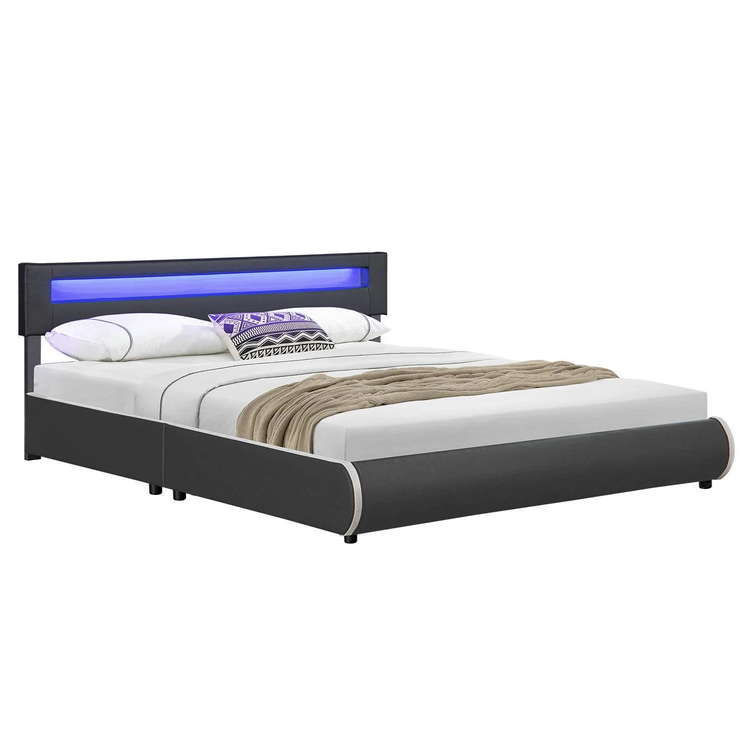 2025 Cama tapizada Sevilla 140x200 cm en blanco