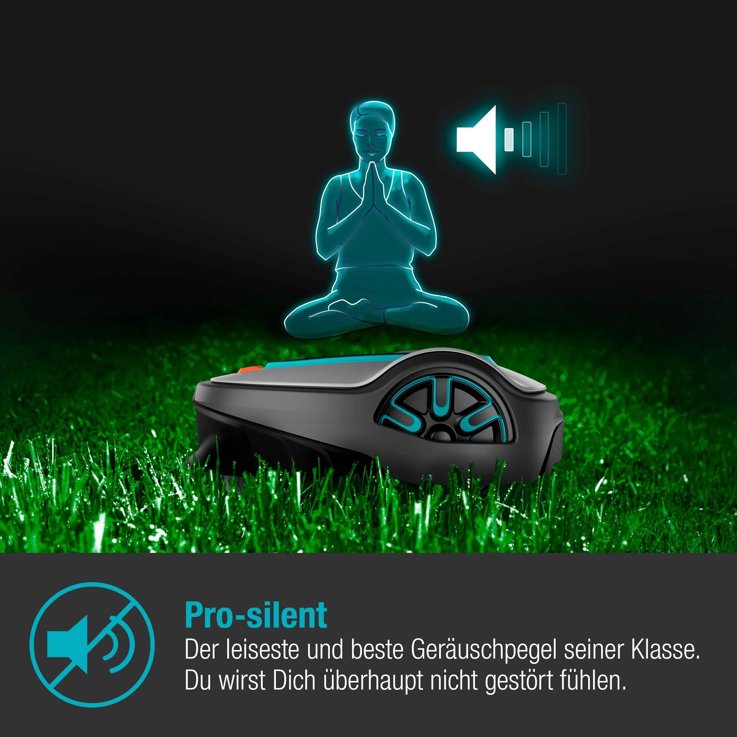 2025 Robot cortacésped Gardena SILENO minimo 350 m²: cortacésped inteligente con conectividad óptima, programable vía la aplicación Gardena Bluetooth (15208-47)